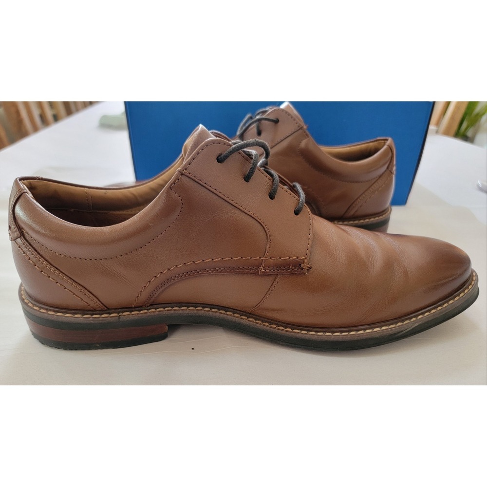 Nunn Bush Men's Westfield Cognac Comfort Plain Toe Oxford Size: 10.5 - Picture 10 of 13